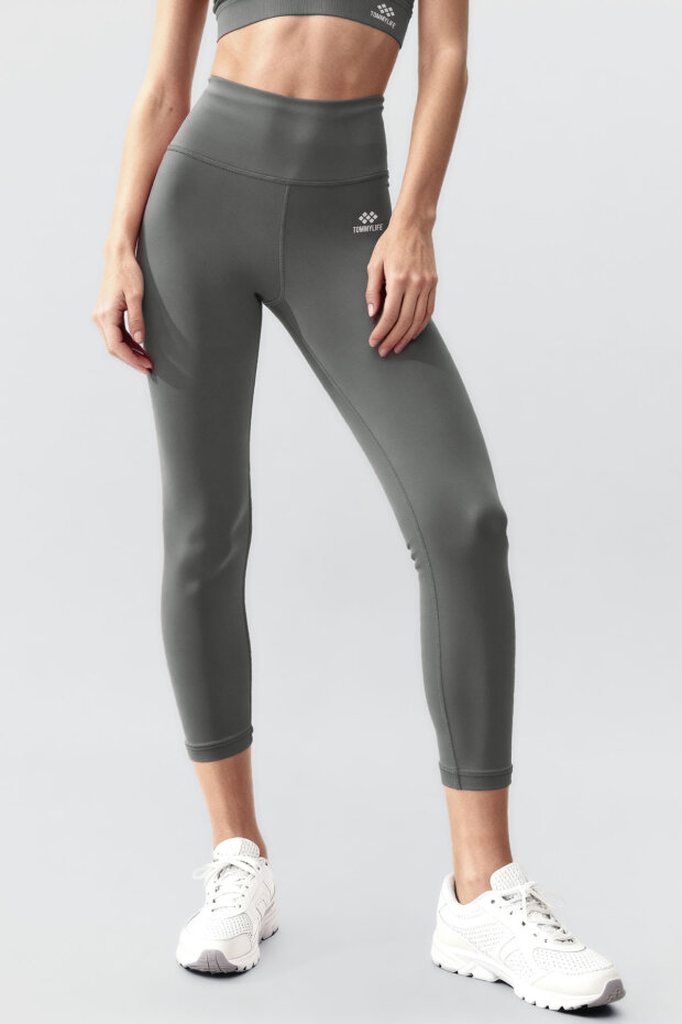 Çağla Yüksek Bel Toparlayıcı Çapraz Sırt Detaylı Slim Fit Kadın Tayt Takım - 95283 - 4