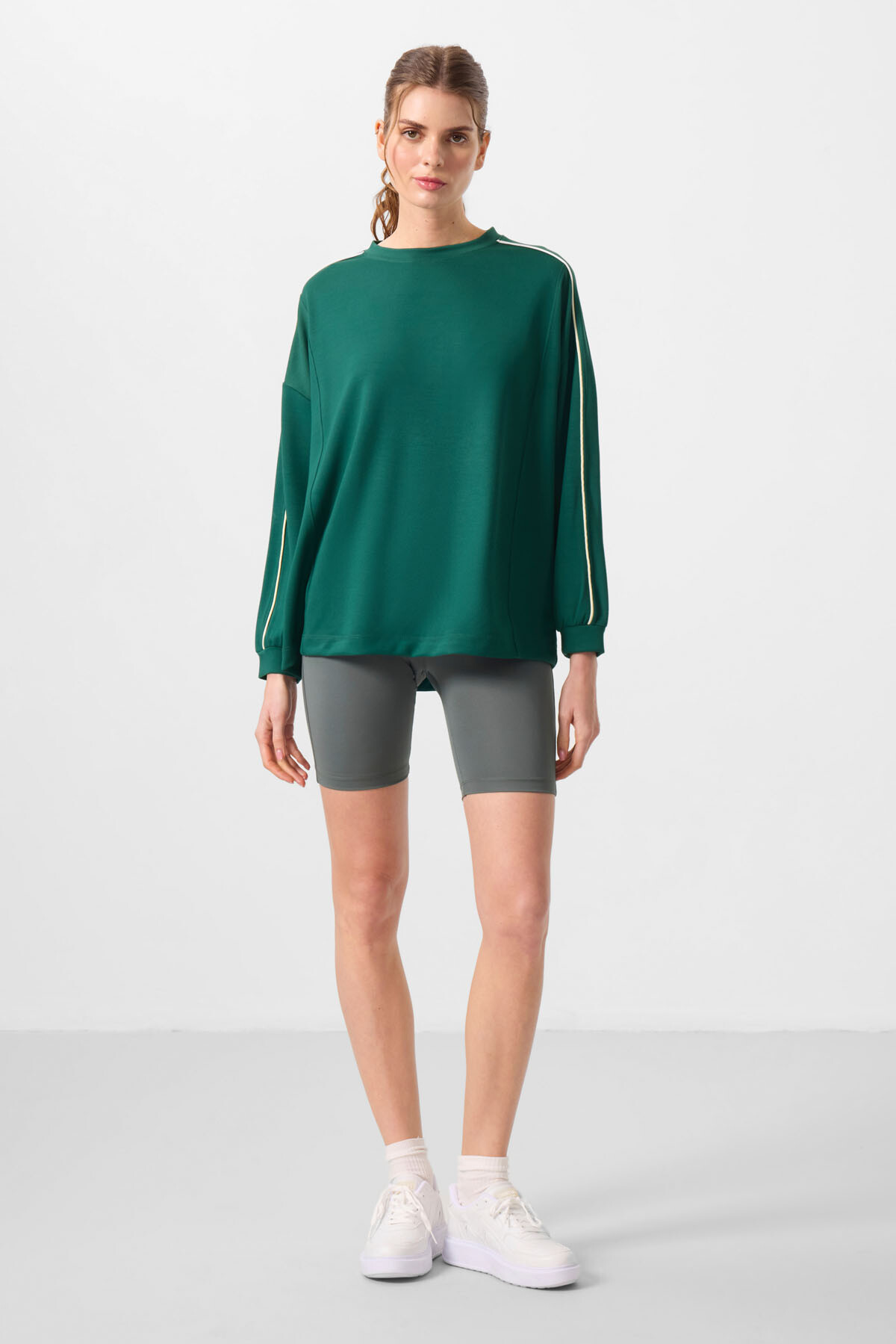 Çağla Yüksek Bel Toparlayıcı Kısa Biker Kadın Tayt - 91007 - TOMMYLIFE