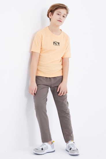 Camel Bağcıklı Dar Paça Basic Erkek Çocuk Eşofman Alt - 10858 