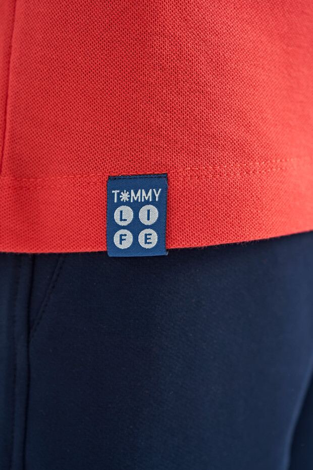 Coral Baskı Detaylı O Yaka Standart Kalıp Erkek Çocuk T-Shirt - 11117 - 4