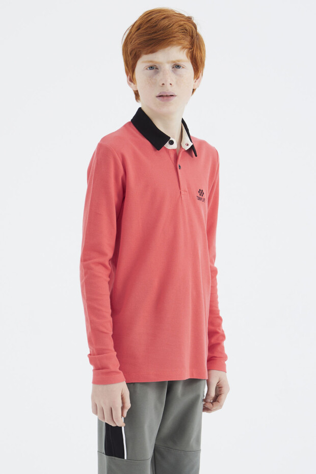 Coral Polo Yaka Basic Erkek Çocuk T-Shirt - 11171 - 3