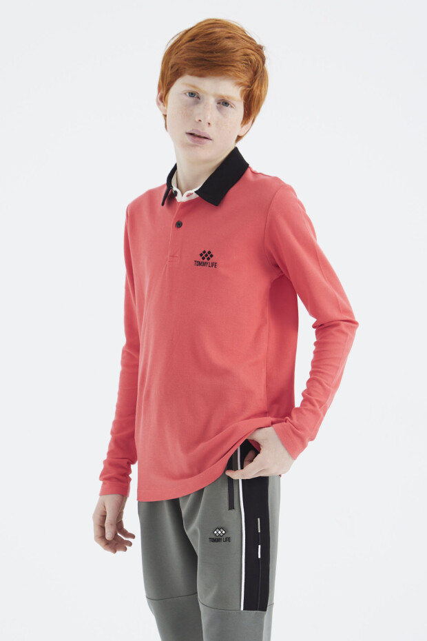 Coral Polo Yaka Basic Erkek Çocuk T-Shirt - 11171 - 5