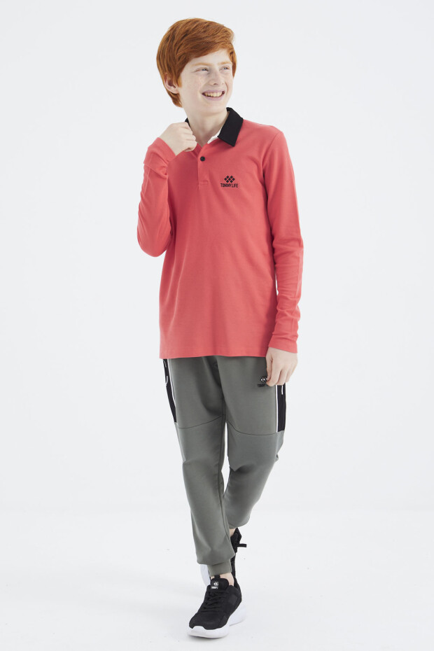 Coral Polo Yaka Basic Erkek Çocuk T-Shirt - 11171 - 6