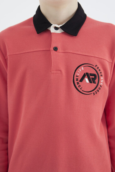 Coral Polo Yaka Erkek Çocuk T-Shirt - 11172 - TOMMYLIFE (1)