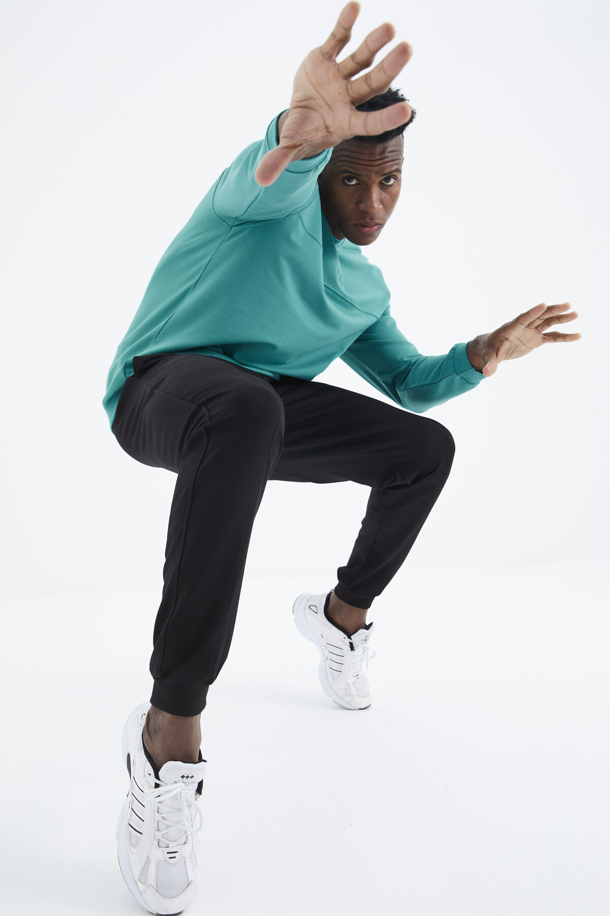 Keith Deniz Yeşili - Siyah Basic Erkek Eşofman Takım - 85231 - Air Jones