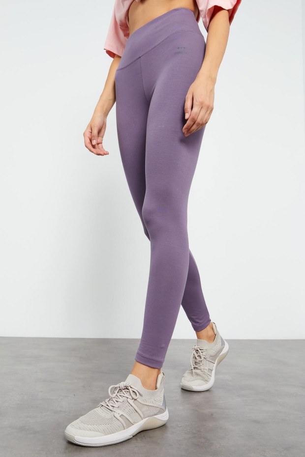 Eflatun Yüksek Bel Toparlayıcı Slim Fit Dar Paça Kadın Tayt - 94011 - 2