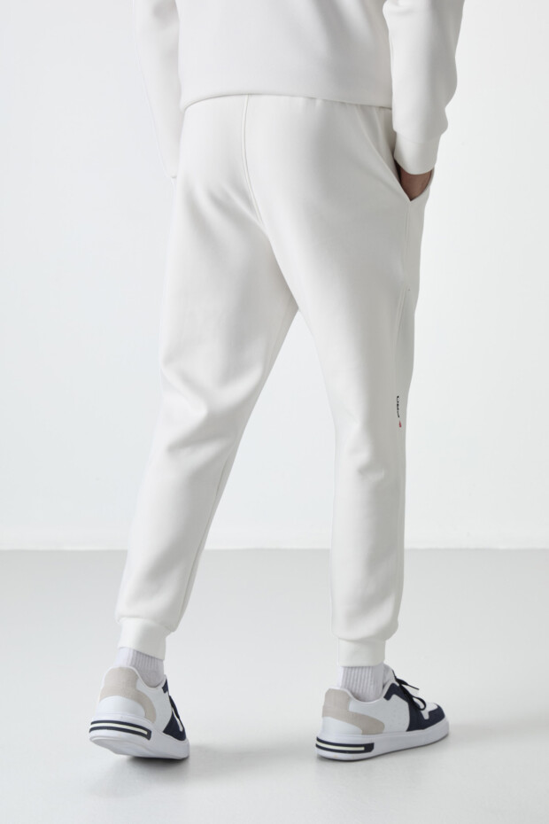 Ekru Bağcıklı Dar Paça Erkek Eşofman Alt - 84999 - 9