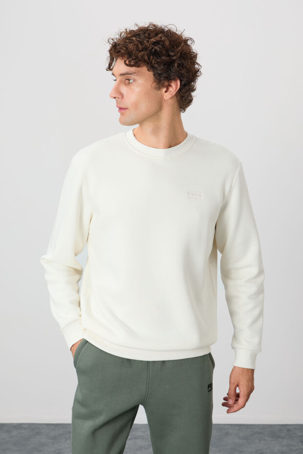 Omar Ekru Şardonlu Erkek Sweatshirt - 88137