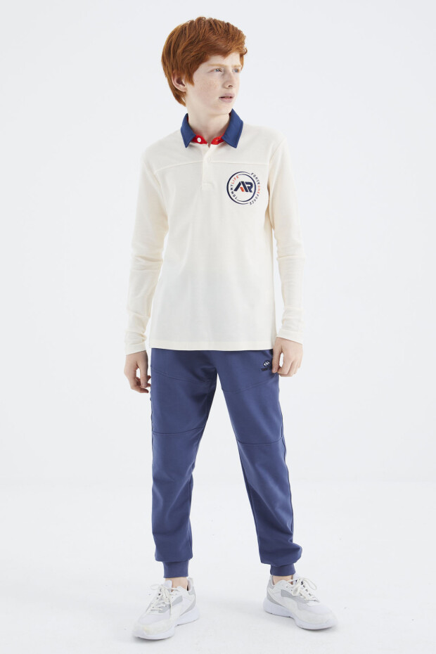 Ekru Polo Yaka Erkek Çocuk T-Shirt - 11172 - 8