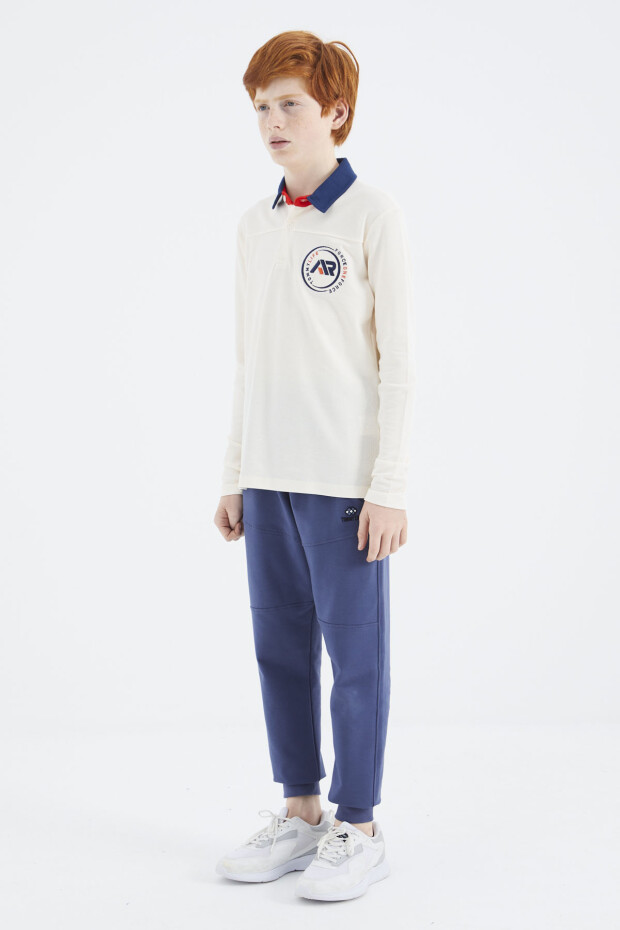 Ekru Polo Yaka Erkek Çocuk T-Shirt - 11172 - 3
