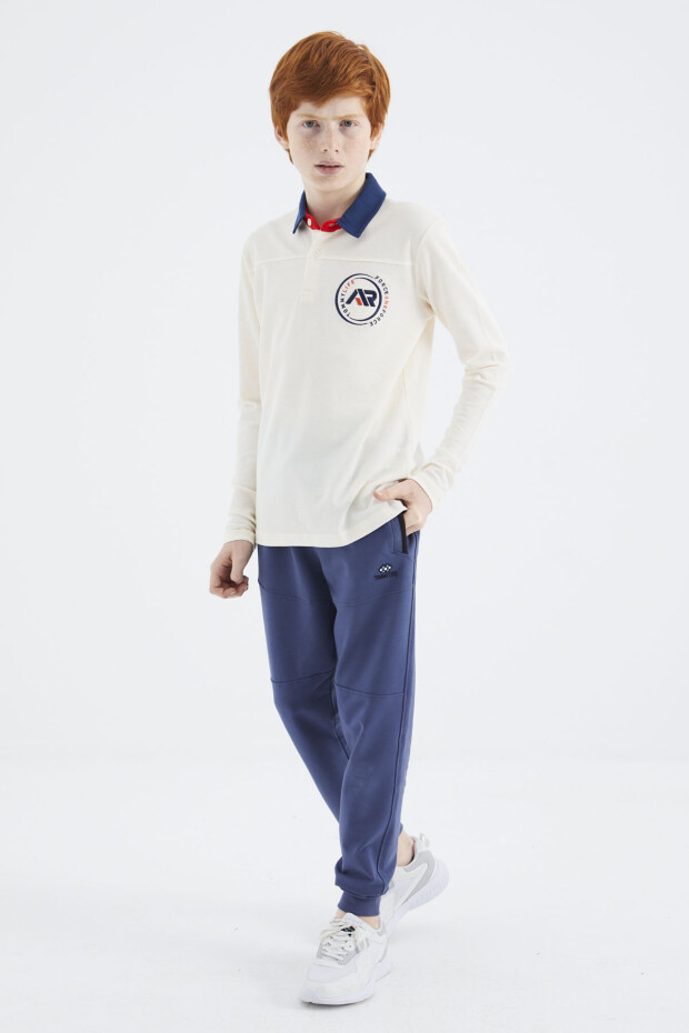 Ekru Polo Yaka Erkek Çocuk T-Shirt - 11172 - 5