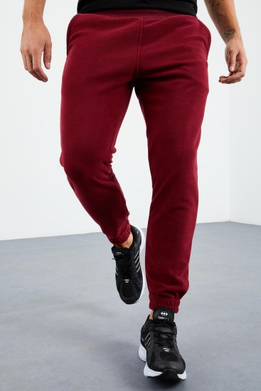 Erguvan Gizli Fermuarlı Rahat Form Lastik Paça Polar Erkek Eşofman Alt - 84866 - TOMMYLIFE (1)