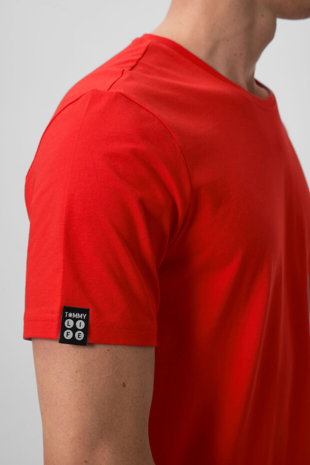 Fiesta Erkek Basic Kısa Kol Standart Kalıp O Yaka T-shirt - 87911 - 4