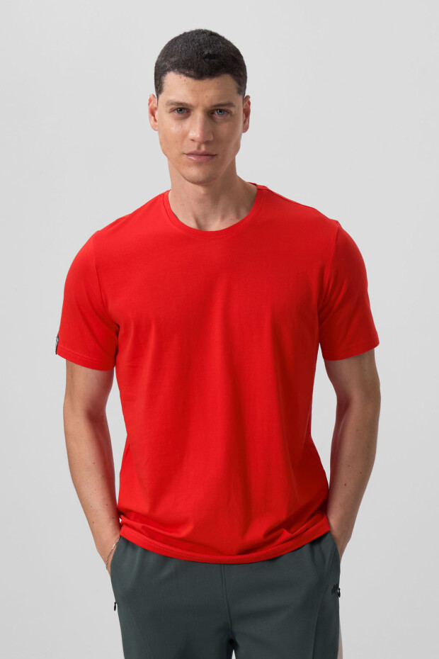Fiesta Erkek Basic Kısa Kol Standart Kalıp O Yaka T-shirt - 87911 - 5