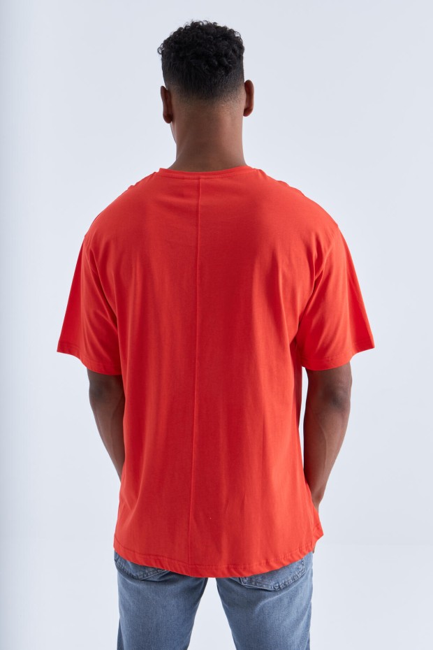 Fiesta Baskı Detaylı O Yaka Erkek Oversize T-Shirt - 88093