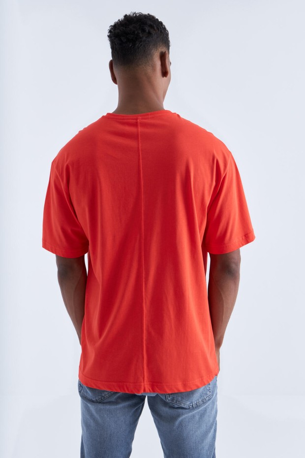 Fiesta Büyük Baskılı O Yaka Erkek Oversize T-Shirt - 88092