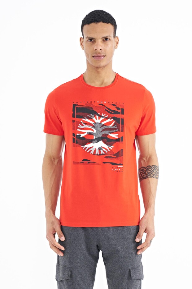 Fiesta Desen Baskılı O Yaka Standart Kalıp Erkek T-Shirt - 88232