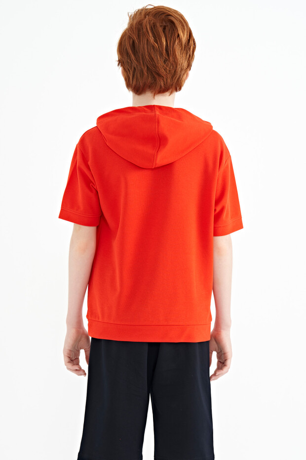 Fiesta Kanguru Cepli Kapüşonlu Oversize Erkek Çocuk T-Shirt - 11160