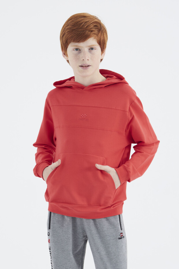 Fiesta Kapüşonlu Basic Erkek Çocuk Sweatshirt - 11181