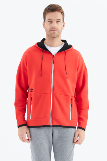 Fiesta Kapüşonlu Gizli Cep Detaylı Erkek Sweatshirt - 88288 - TOMMYLIFE (1)