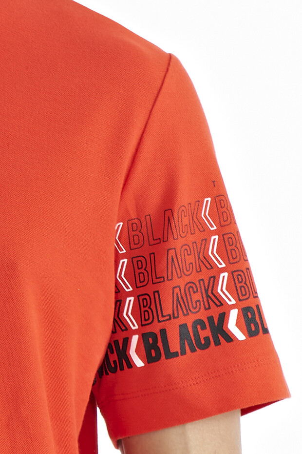 Fiesta Kol Baskı Detaylı Polo Yaka Standart Form Erkek T-shirt - 88240 - 3