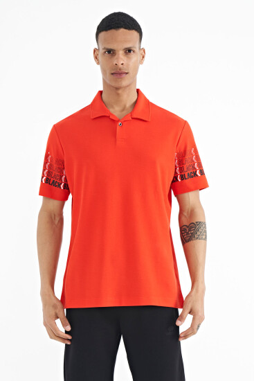 Fiesta Kol Baskı Detaylı Polo Yaka Standart Form Erkek T-shirt - 88240 