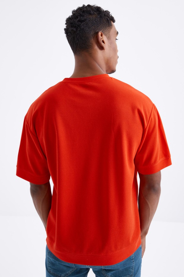 Fiesta Mars Yazı Nakışlı O Yaka Erkek Oversize T-Shirt - 88104