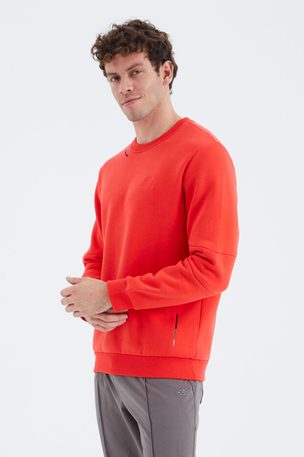 Fiesta O Yaka Kol Şerit Detaylı Basic Rahat Kalıp Erkek Sweatshirt - 88293