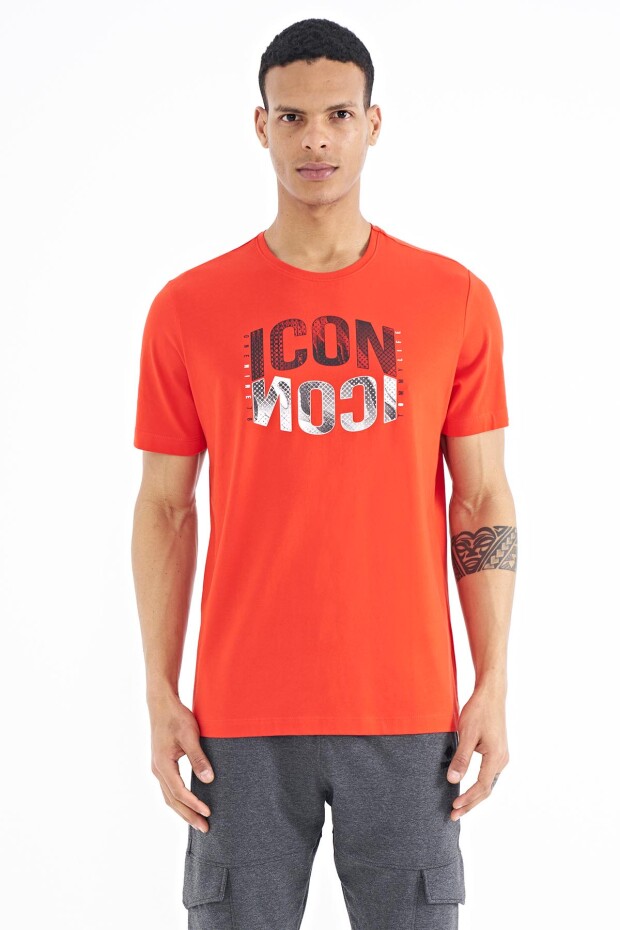 Fiesta Yazı Baskılı O Yaka Standart Kalıp Erkek T-Shirt - 88174