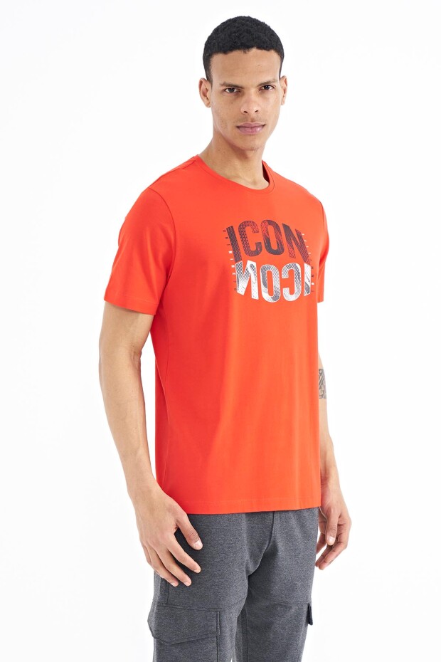 Fiesta Yazı Baskılı O Yaka Standart Kalıp Erkek T-Shirt - 88174