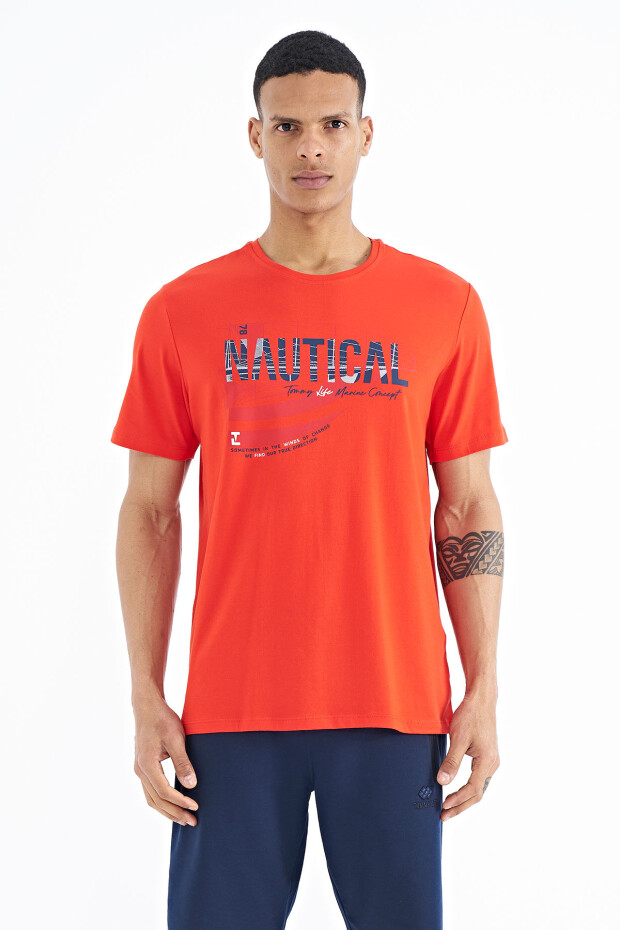 Fiesta Yazı Baskılı Standart Kalıp O Yaka Erkek T-Shirt - 88171
