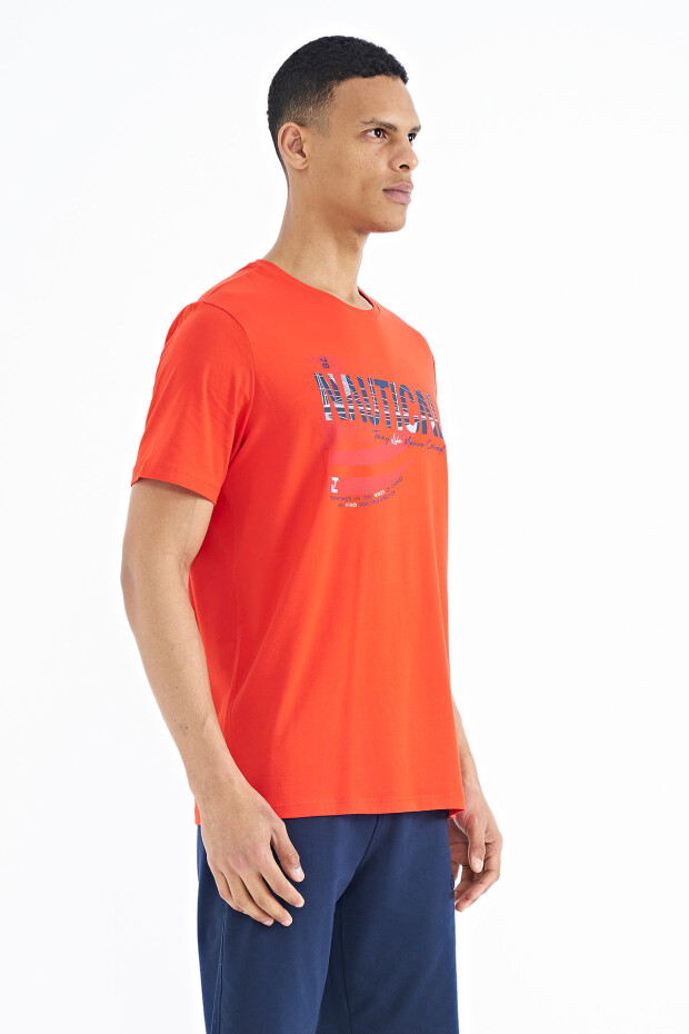 Fiesta Yazı Baskılı Standart Kalıp O Yaka Erkek T-Shirt - 88171