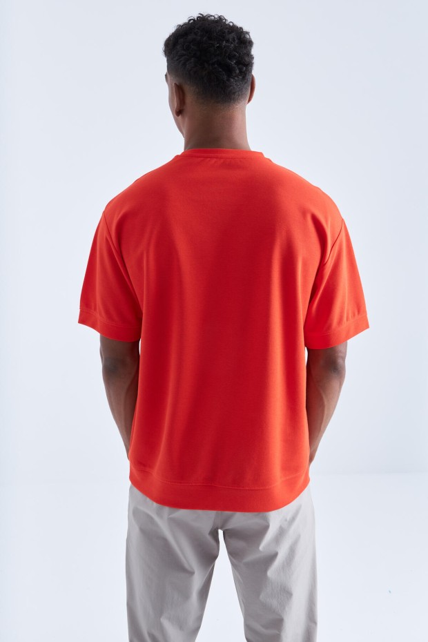 Fiesta Yazı Nakışlı O Yaka Erkek Oversize T-Shirt - 88102