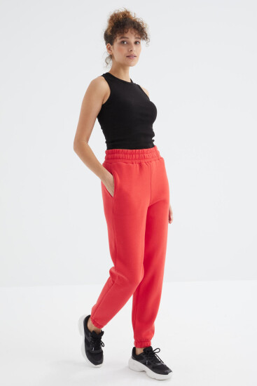 Fiesta Yüksek Bel Şardonlu 3 İplik Pamuklu Basic Kadın Eşofman Alt - 94624 