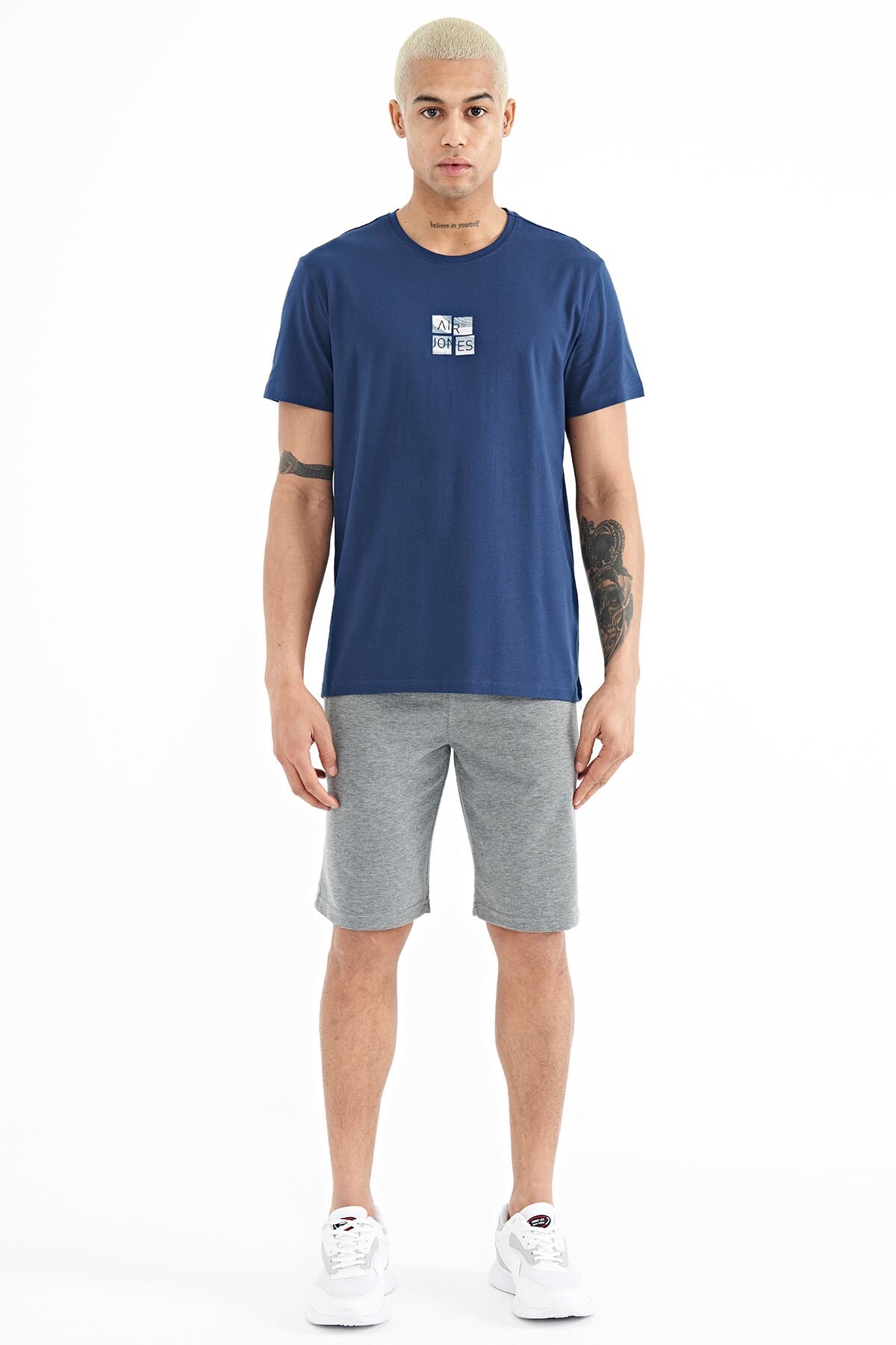 Antony Gri Melanj Standart Kalıp Erkek Şort - 81247 - Air Jones (1)