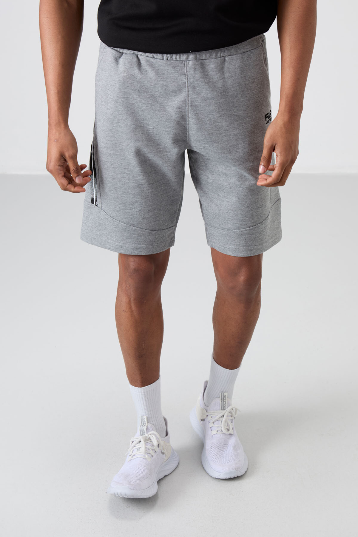 Amos Gri Melanj Baskılı Erkek Şort - 81246 - Air Jones