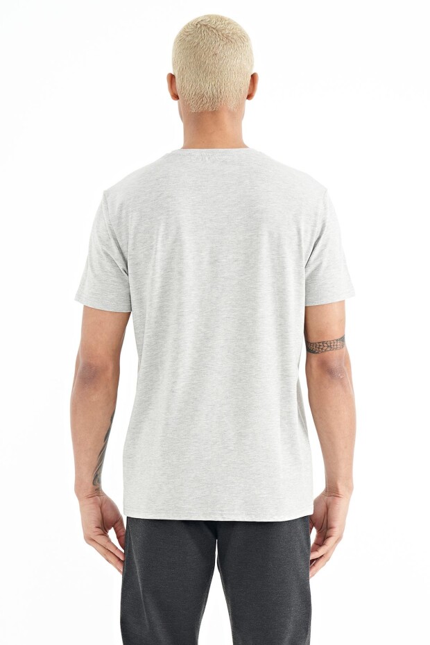 Donald Gri Melanj Standart Kalıp Erkek T-Shirt - 88217