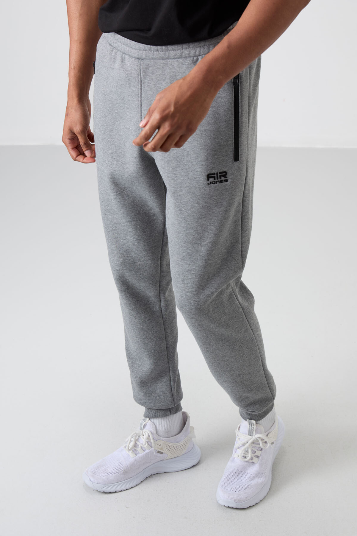 Cesar Gri Melanj Cepli Şardonlu Erkek Eşofman Alt - 84929 - Air Jones