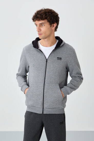 Hector Gri Melanj Şardonlu Erkek Sweatshirt - 88139 