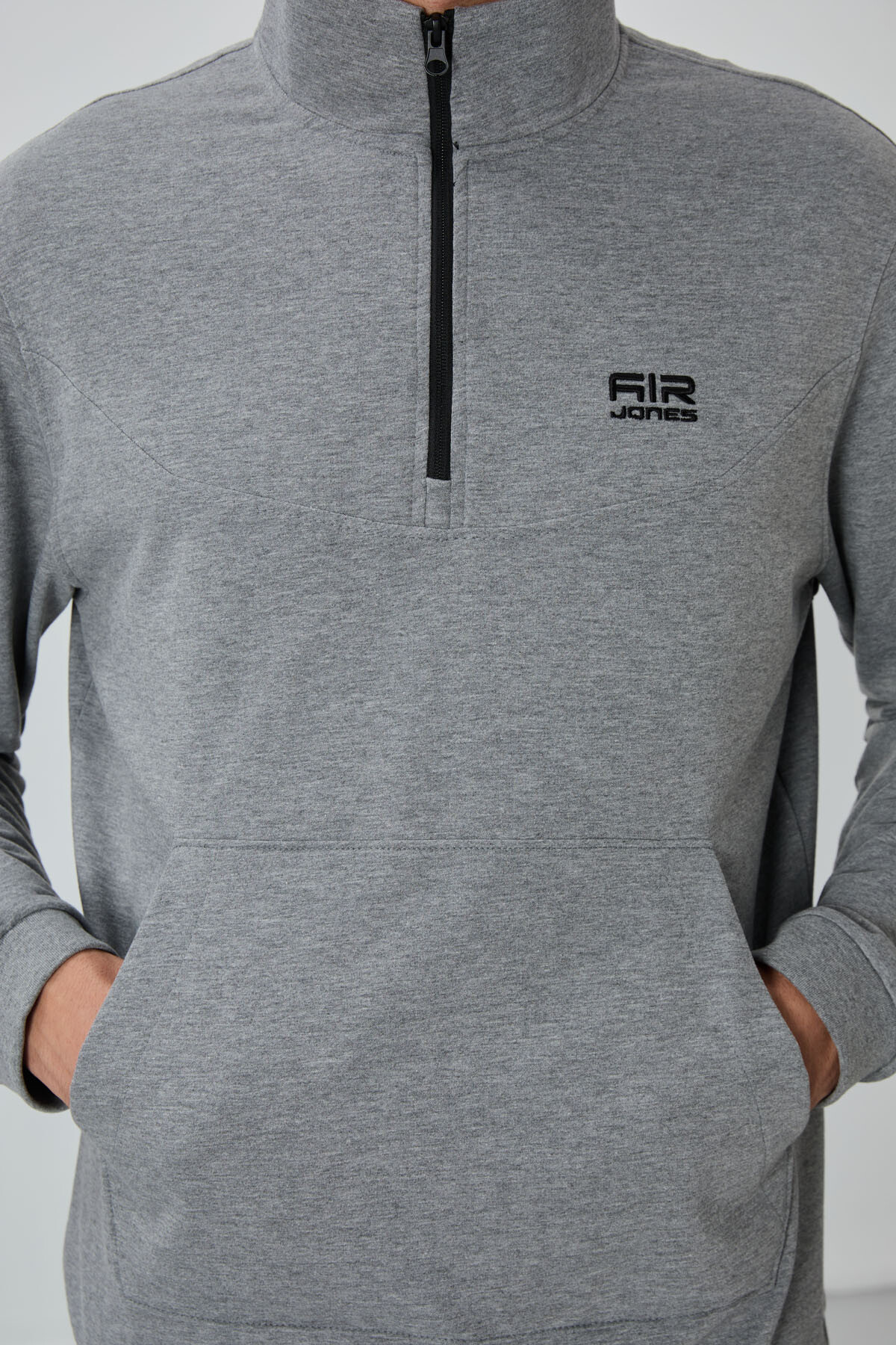 Herbert Gri Melanj Dik Yaka Eşofman Takım - 85233 - Air Jones (1)