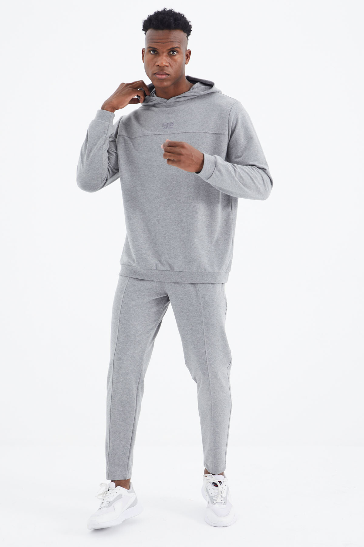 Kelvin Gri Melanj Kelvin Basic Erkek Eşofman Takım - 85230 - Air Jones (1)