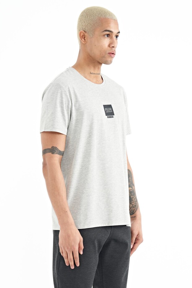 Bert Gri Melanj Standart Kalıp Erkek T-Shirt - 88210