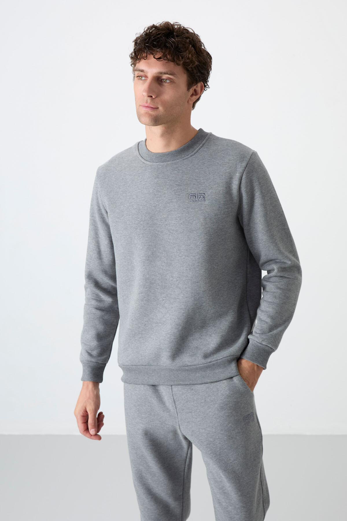 Andy Gri Melanj Şardonlu Erkek Eşofman Takım - 85190 - Air Jones (1)