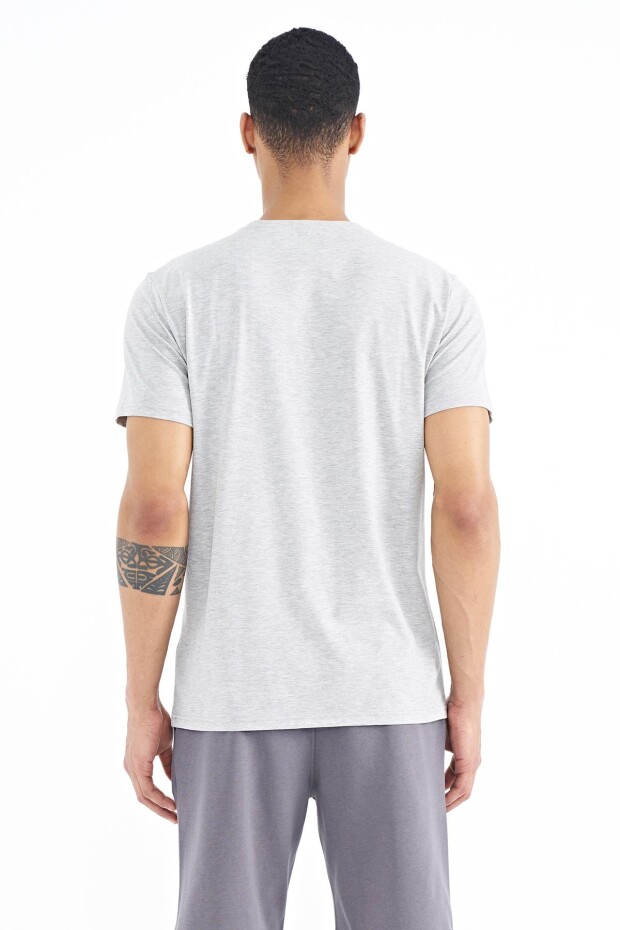 Louis Gri Melanj Standart Kalıp Erkek T-Shirt - 88202