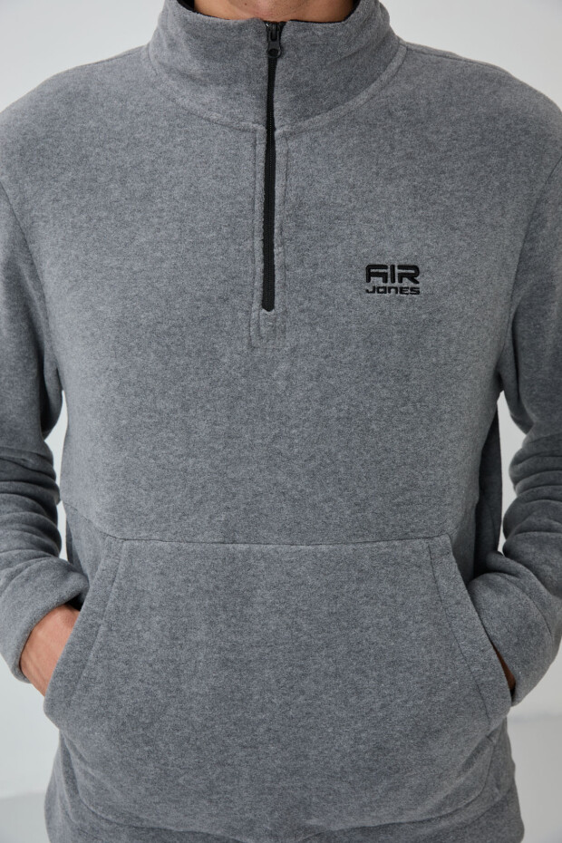 Carol Gri Melanj Polar Erkek Eşofman Takım - 85226 - 4