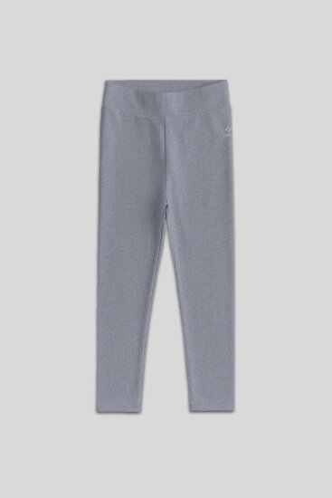 Gri Melanj Yüksek Bel Dar Paça Kız Çocuk Tayt - 75047 