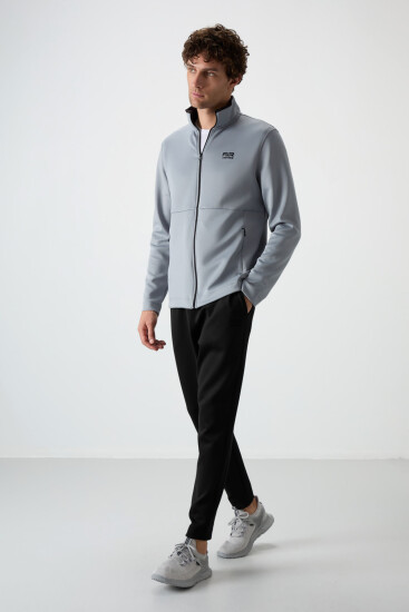 Bran Gri - Siyah Scuba Kumaş Erkek Eşofman Takım - 85199 - Air Jones