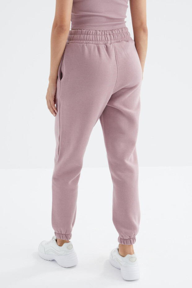 Gül Kurusu Yüksek Bel Rahat Form Basic Jogger Kadın Eşofman Alt - 94624 - 8