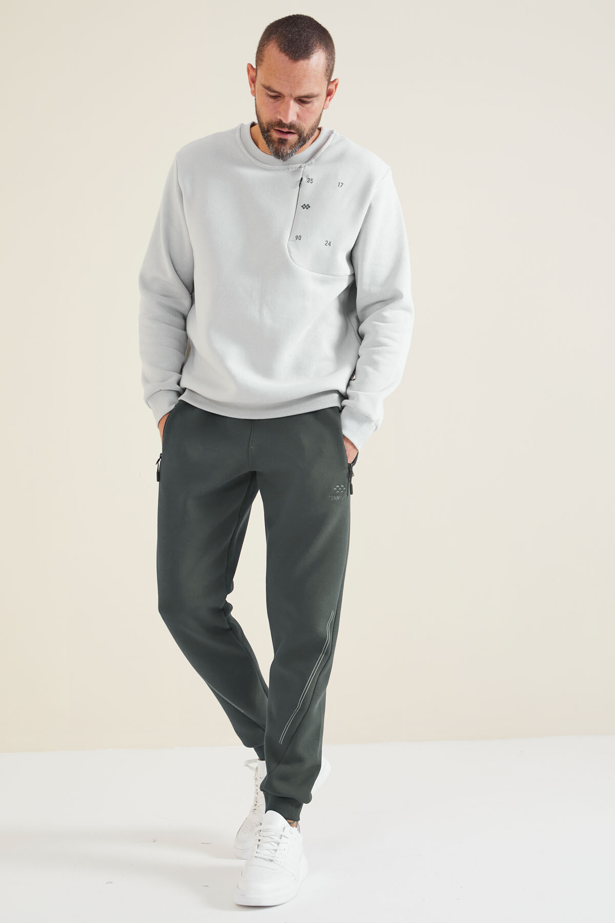 Haki Bağcıklı Erkek Eşofman Alt - 82110 - TOMMYLIFE