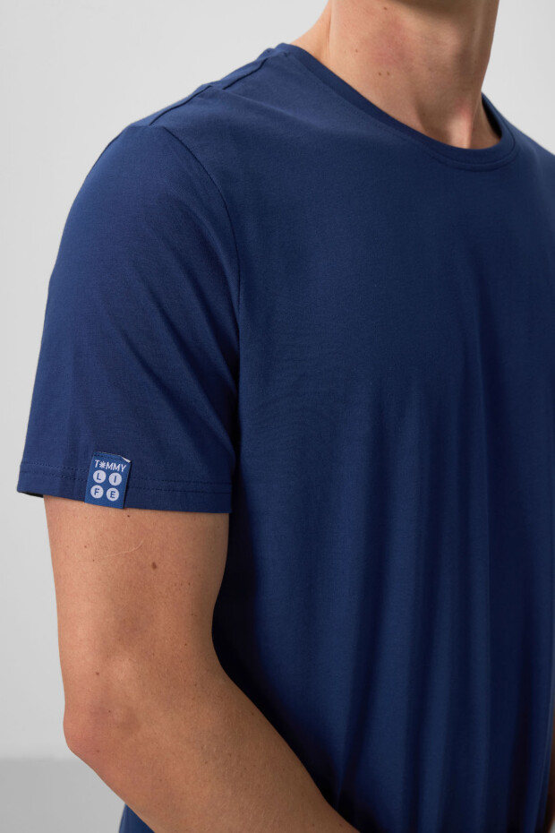 İndigo Erkek Basic Kısa Kol Standart Kalıp O Yaka T-shirt - 87911 - 4